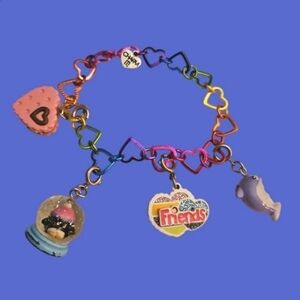 3/$30 CHARM IT Rainbow Heart Friends Kidcore Bracelet
